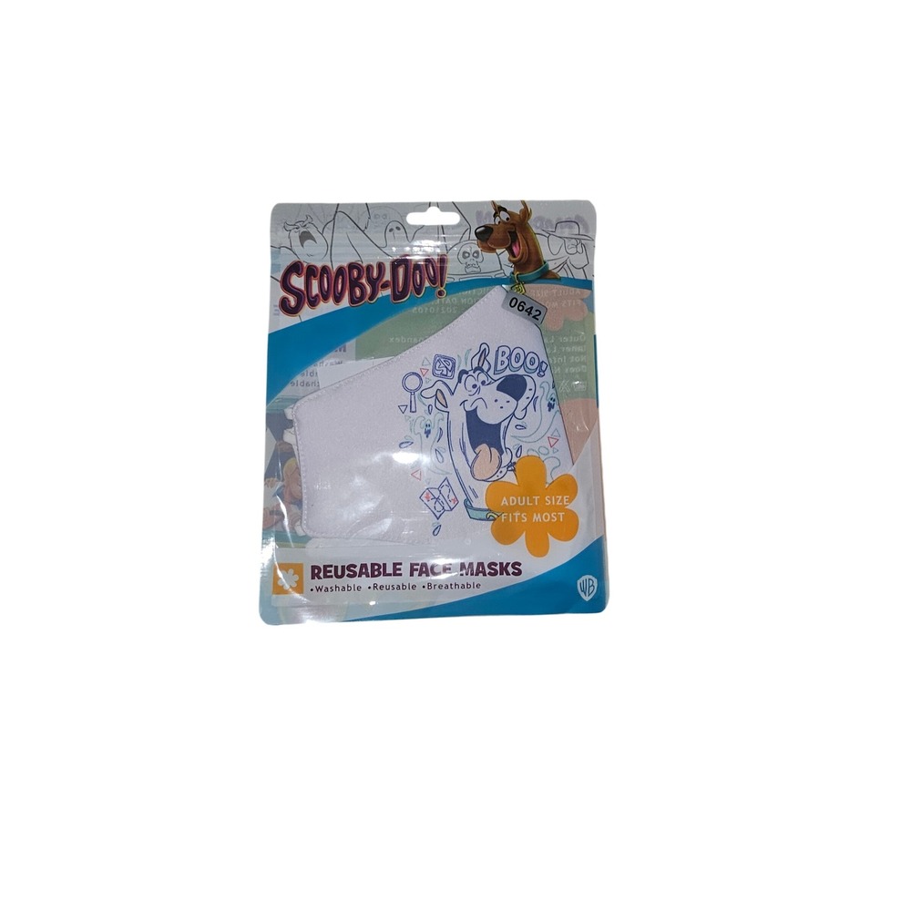 Scooby-Doo Reusable Face Mask White Boo Washable Adult Warner Bros 635,639,642